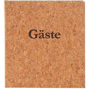 goldbuch Gastenboek met kurk-bladwijzer 23 x 25 cm 176 witte pagina's gelamineerd druk bruin 48353