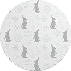 Questo Casa, Ronde muismat met antislip onderkant voor kantoor en thuis, diameter 22 cm