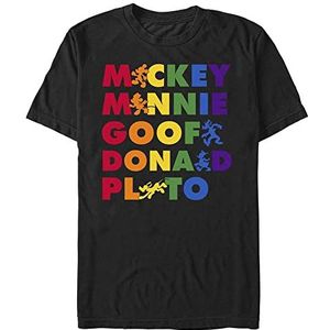 Disney Mickey Mouse Prideful Friends Organic, T-shirt met korte mouwen, zwart, L, SCHWARZ
