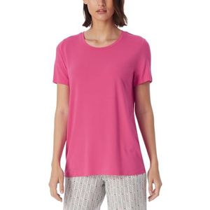 Schiesser Nachthemd met korte mouwen van modal - Mix + Relax Pijama-top voor dames, Fuchsia_175475