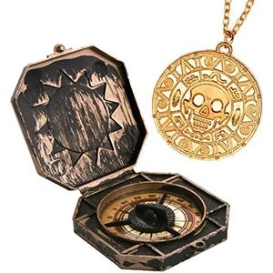 Azteekse Jack Caribbean piratenkompas ketting