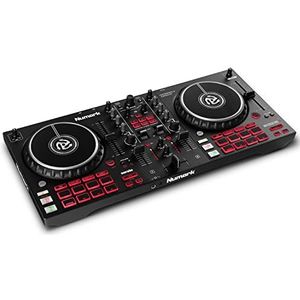 Numark Mixtrack Pro FX - 2-decks DJ controller met DJ-mengpaneel, geïntegreerde geluidskaart, aanraakgevoelige DJ-platenspelers en een breed scala aan effecten