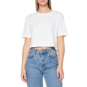 Urban Classics Dames T-Shirt Oversize Cropped Top Ladies Short Tee, kort gesneden bovendeel in oversized look verkrijgbaar in vele kleuren, maten XS - 5XL, Wit, XL