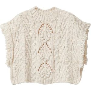 United Colors of Benetton Mantella 115hgu004 Gebreide poncho en capes voor meisjes, Beige