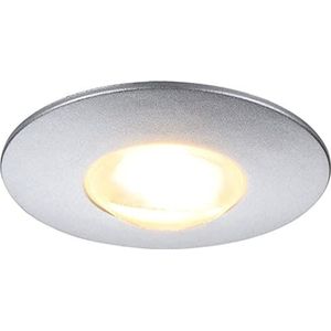 SLV DekLED 112242 LED inbouwspot rond zilver metallic / warm wit 1W 3000K