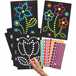 Baker Ross Illustraties en stickers, bloemenmotief, 8 stuks, creatieve vrijetijdsvormgeving voor kinderen (AX877)