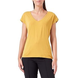 VERO MODA Vmfilli Ss T-shirt met V-hals Ga Noos T-shirt voor dames, geel/olijfgroen