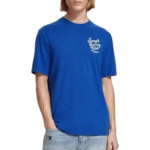 Scotch & Soda T-shirt pour homme Left Chest Artwork, Boat Blue 3580, L