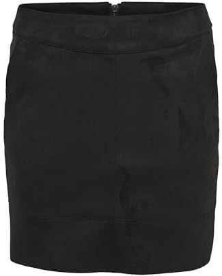 ONLY Onljulie Fauxsuede Bonded Skirt Otw Noos Damesrok (1 stuk), zwart.