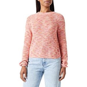 ONLY Onlnina LS korte ronde hals CC Knt gebreide trui voor dames, Georgia Peach - Details: multi twist