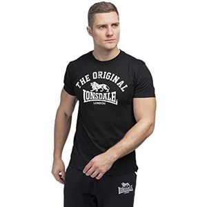Lonsdale Origineel T-shirt voor heren, zwart.