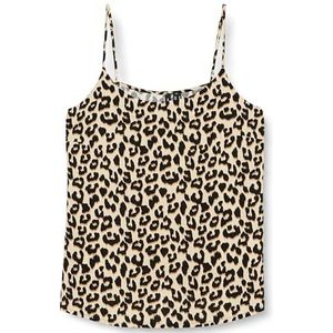 VERO MODA Vmeasy Singlet Top R1 Wvn Ga Top Dames, Irish Cream/Aop: dina