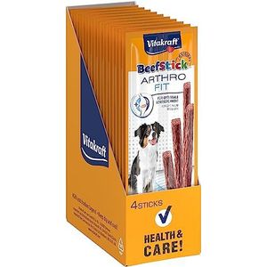 Vitakraft Beef Stick Arthro Fit Treatment voor honden, 10 P/4 stuks, 4 x 12 g