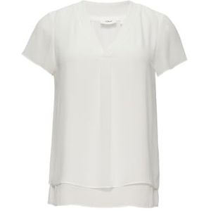 Blouse - Effen - Chiffon - Normale Pasvorm - Kwartmouw