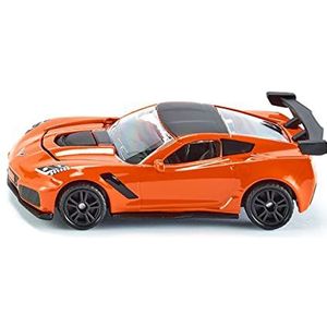 siku 1534, Chevrolet Corvette ZR1, oranje/zwart, motorkap kan open, speelgoedauto voor kinderen