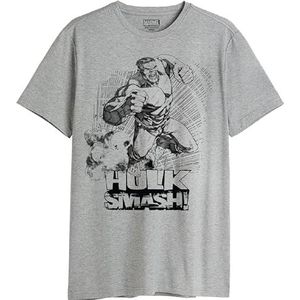 Marvel Mehulkcts081 T-shirt voor heren (1 stuk), meerkleurig, grijs