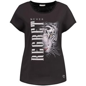 KEY LARGO Affection Round T-shirt pour femme, Noir (1100), XXL