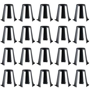Paulmann 92402 Accessoires afstandhouder voor inbouwspots, set van 20, 62-90 mm, zwart, kunststof