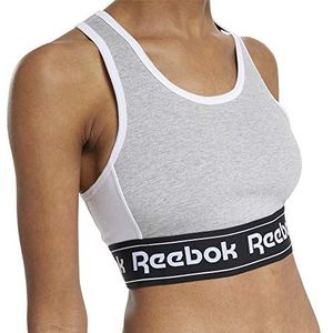 Reebok Te Linear Sportbeha voor dames, logo bralette, meerkleurig (brgrin)