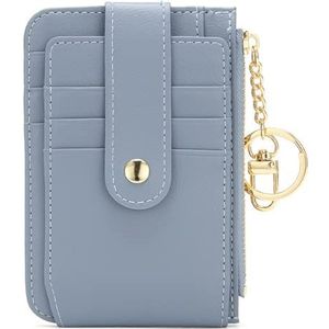 Missing Mini Kaarthouder Multi-Slots voor Vrouwen Portemonnee Bankkaart Kaarthouder RFID Mini Portemonnee Vrouwen Lederen Portemonnee Heren Slim, Blauw, Blauw