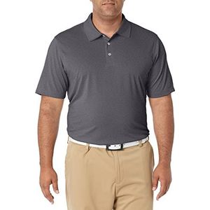Amazon Essentials Sneldrogend golfpoloshirt voor heren, klassieke pasvorm (verkrijgbaar in grote maat), medium gemêleerd grijs, L