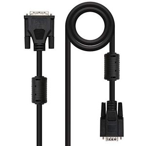 Brightium Câble DVI vers SVGA 18+5, mâle vers mâle, 5 mètres, idéal pour connecter des appareils avec sortie DVI à des moniteurs VGA.