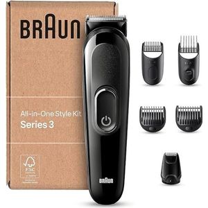 Braun Tondeuse Tout-En-Un Series 3 MGK3420, 6-En-1, Kit Pour Barbe, Cheveux & Et Autres Zones