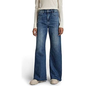 G-STAR RAW Deck Ultra High Waist Wide Leg Jeans voor dames, Blauw (Faded Santorini C911-c767)