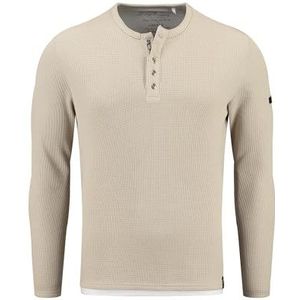 KEY LARGO Sandro Button Sweatshirt voor heren, Zand