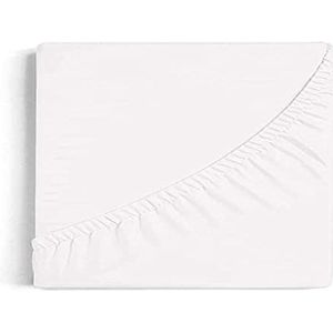 Burrito Blanco Hoeslaken A7 | Hoeslaken voor bedden 160 x 190/200 cm, katoen en polyester, tweepersoonsbed 160 cm, wit