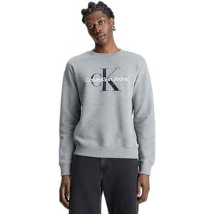 Calvin Klein Jeans Core Monologo Crewneck J30j320933 Herentrui (1 stuk), Grijs (Mid Grey Heather)