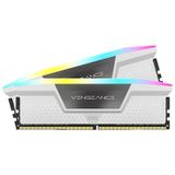 CORSAIR VENGEANCE RGB DDR5 RAM 32 GB (2 x 16 GB) 6400 MHz CL32 Intel XMP compatibel iCUE computergeheugen - wit (CMH32GX5M2B6400C32W)