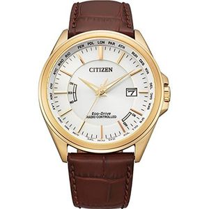 Citizen Eco-Drive analoog herenhorloge, Bruin, Riem