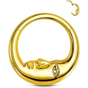 OUFER Body Piercing Creolen voor kraakbeen - 316L roestvrij staal septum ring - tragus conch daith rook piercing sieraden, Edelmetaal