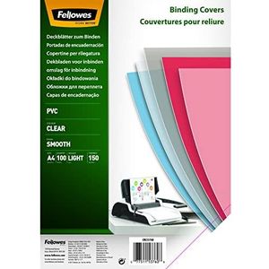 Fellowes 5376001 boekbinderruggen A4, transparant, PVC, 150 micron, 15/100e