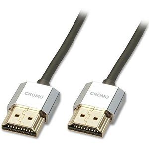 LINDY - Cromo HDMI 2.0-kabel High Speed 4,5 meter met Ethernet, Slimline Design, 4 k@60 Hz 10,2 G 3D 1080p HDCP 2,2 Arc CEC getest ATC TV-display, Xbox, PS4, PS5, Blu-Ray, Bar Sound