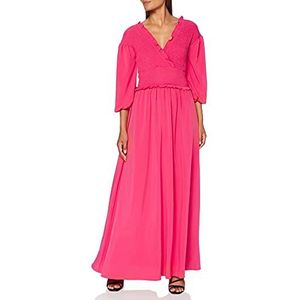 NA-KD Casual smocks lange jurk voor dames, Roze
