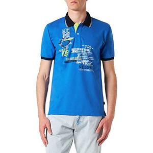 Trigema Poloshirt voor heren, elektrisch blauw, 4XL, Blauw