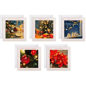 Hallmark 30 kerstkaarten voor liefdadigheidsorganisaties in 5 moderne designs, 25572269, set kerstkaarten