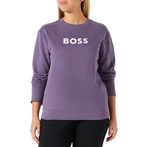 BOSS C Elaboss katoenen sweatshirt voor dames met logo-print, middenpaars