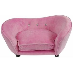 Enchanted Home Pet Huisdier sofa, pluche, lichtroze, klein, lichtroze