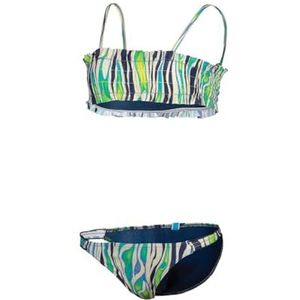 Arena Bikini bandeau imprimé eau fille, zébré, 62