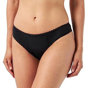 Haute pression Culotte Menstruelle Brésilienne Flux Moyen Femme Réf TULIPE Sous-Vètement Menstruel, Noir, 42 EU,Culotte de Règle Flux Moyen en Uni Noir+Dentelle taille+cuisses T42 Happy Days By Hp,