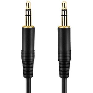 conecto Audiokabel, 3,5 mm jack naar 3,5 mm jack, zwart, 1 m