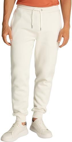 Calvin Klein Jeans MONOLOGO HWK J30J325658 Trainingsbroek voor heren, wit (ivoor), XXL, wit (ivoor), XXL, Ivoor Wit, XXL