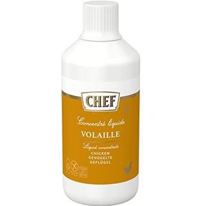 CHEF Vloeibaar Gevogelteconcentraat – Kulinaire hulp, bouillon en kruiden – fles van 1 l