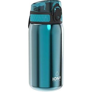 Ion8 lekvrije drinkfles van roestvrij staal, 400 ml, aqua