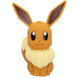 Teknofun - Officiële Pokemon licentie - Lichtgevend Eevee figuur 30 cm - Draadloos - Decoratie en verlicht - Inclusief 2 Verlichtingsmodi - Bruin en Crème - Voor Kinderen, Verzamelaars - Vanaf 6 jaar