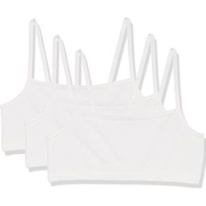 Hanes Set van 3 katoenen bralettes damesbeha, Wit - 3 stuks