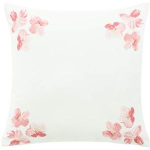 Homing Kissenhülle crème roze | Modern kussensloop rozen patroon | Print voor woonkamer, slaapkamer, kinderkamer | (1 stuks) 45x45cm
